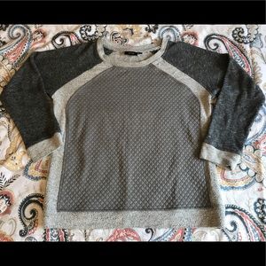 Grey textured sweater